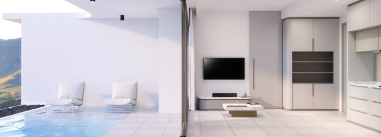Rendering of a Type C 1 Bedroom with private pool at The Element by Anocha