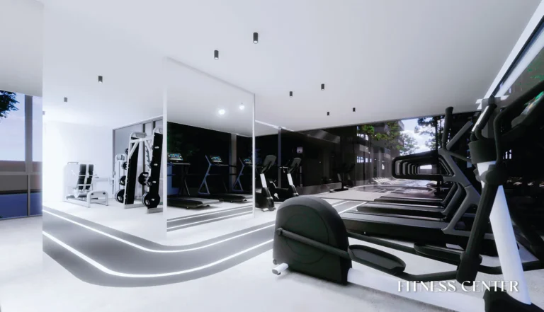 Rendering of the fitness centre at The Element by Anocha