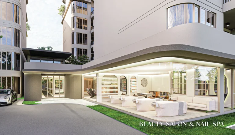 Rendering of the beauty salon and nail spa at The Element by Anocha