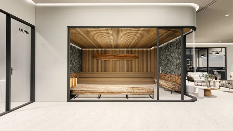 Rendering of the sauna at Ever Prime Residences